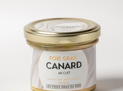 Les foies gras du Ried - Verrine Semi Conserve de Foie Gras de Canard Mi-Cuit 100g