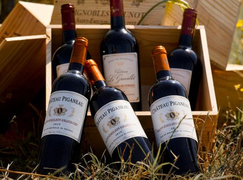 Coffret Bois Vins Super Premium de Bordeaux Saint-Emilion Grand Cru et  Lalande-de-Pomerol - 6x75cl