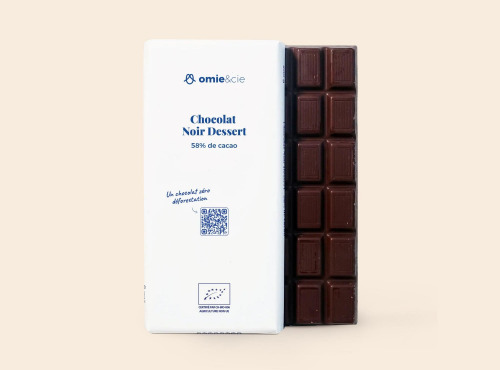 Omie - DESTOCKAGE - Chocolat noir dessert 58% - 200 g