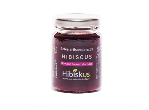 Hibiskus  Gourmet - Gelée d'Hibiscus au Piment Fumé Béarnais - 110 gr