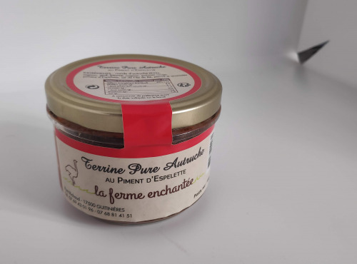 La Ferme Enchantée - Terrine Pure Autruche au Piment d'Espelette - 180 gr