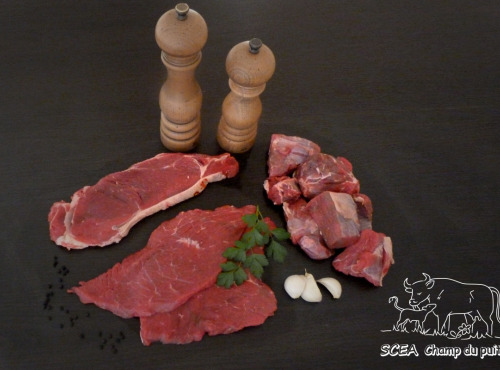 SCEA Champ du Puits - Assortiment varié de Viande Bio de Veau et de Bœuf + Charcuterie bio - 3kg