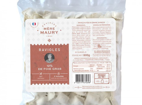 Ravioles Mère Maury - [Surgelé] Ravioles Mère Maury 12% de Foie gras - 600g