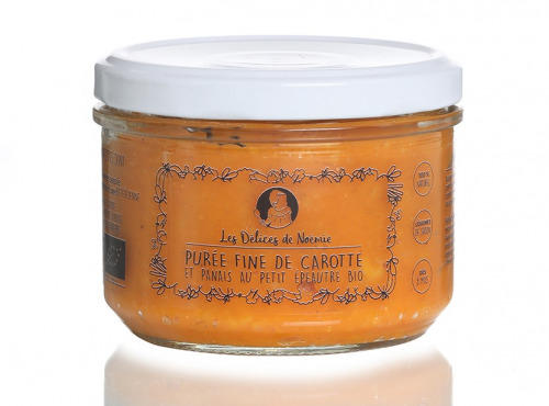 Les délices de Noémie - Petits Pots Bébé 8 Mois: Lot de 6 Purée fine de carotte et panais au petit épeautre Bio