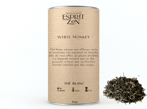 Esprit Zen - Thé Blanc "White Monkey" - nature - Boite 50g