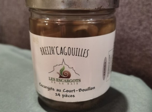 LES ESCARGOTS DE LA BAIE - GARNIER Amandine - Escargots Au Court Bouillon (Naturels) - 2 douzaines