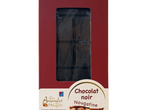 Les amandes et olives du Mont Bouquet - Tablette de Chocolat Noir Nougatine