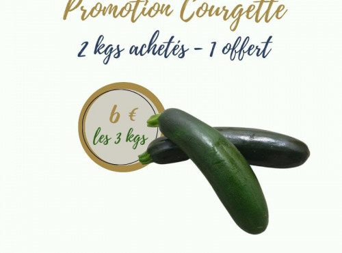 La Ferme d'Arnaud - Promotion Courgette longue verte - 2  kgs achetés, 1 kg offert