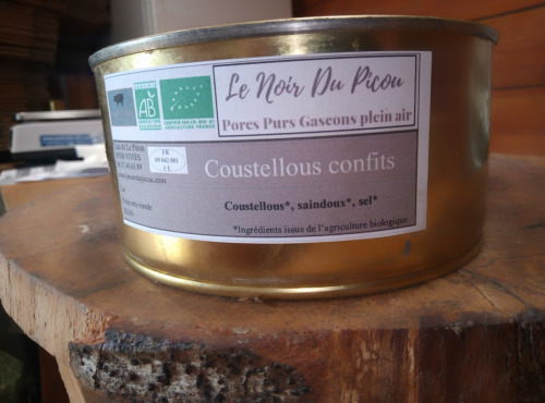 Le Noir du Picou Elodie Ribas - coustellous confit de porc pur gascon