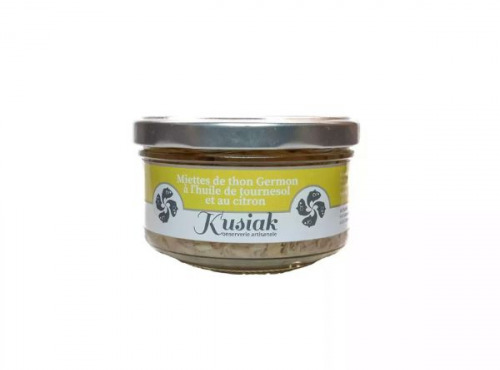 Kusiak - Miettes de thon germon à l'huile de tournesol et au citron - 150g