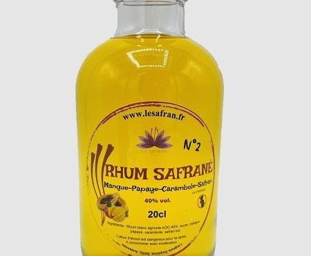 Le safran - l'or rouge des Ardennes - Rhum arrangé Mangue Papaye Carambole Safran n°2 x6