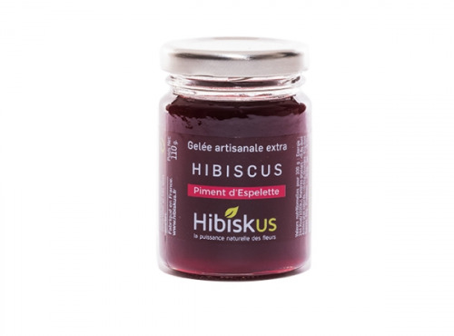Hibiskus  Gourmet - Gelée d'Hibiscus au Piment d'Espelette - 110 gr