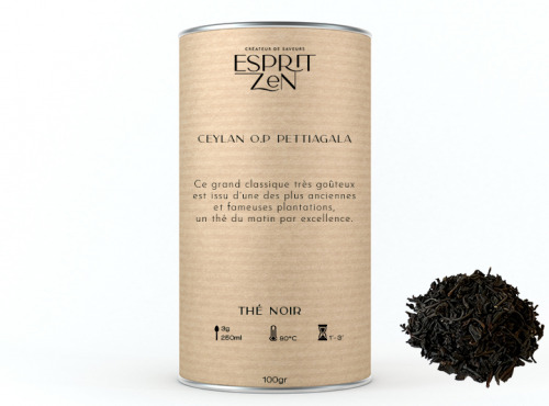 Esprit Zen - Thé Noir "Ceylan O.P Pettiagalla" - nature - Boite 100g
