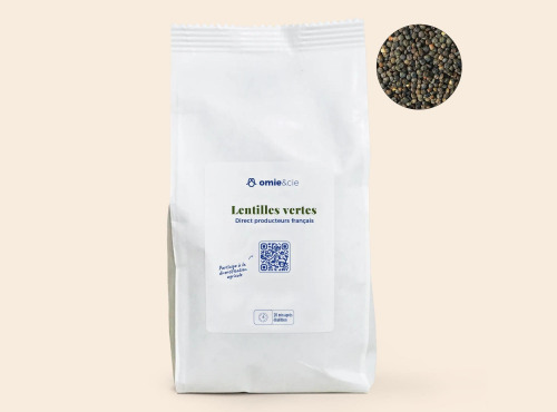Omie - DESTOCKAGE - Lentilles vertes - 500 g