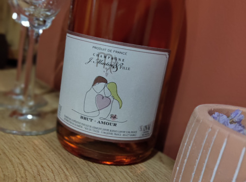 Champagne J. Martin et Fille - Cuvée Amour Brut Rosé - 1x75cl