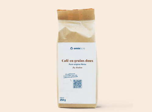 Omie - DESTOCKAGE - Café grains doux du Pérou - 250 g