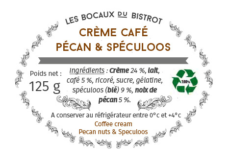 Les Bocaux du Bistrot - (Lot de 2) Crème café, pécan, spéculoos