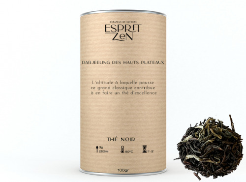 Esprit Zen - Thé Noir "Darjeeling des Hauts Plateaux" - nature - Boite 100g