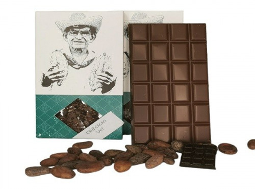 Chaloin Chocolats - Tablette de chocolat lait grué de cacao 110g