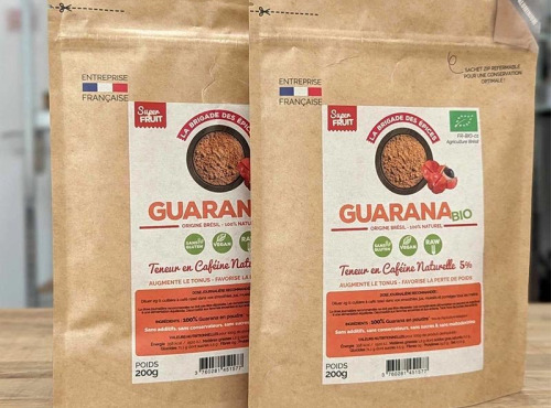 La Brigade des Epices - Guarana en poudre BIO - 5% de Caféine naturelle - 200g