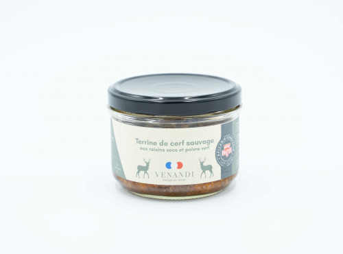 Venandi Sauvage par Nature - Terrine de cerf sauvage 100% français aux raisins secs et poivre vert