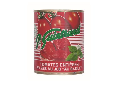 Conserves Guintrand - Tomates Entières De Provence Pelées Au Jus Basilic - Boite 4/4 X 12