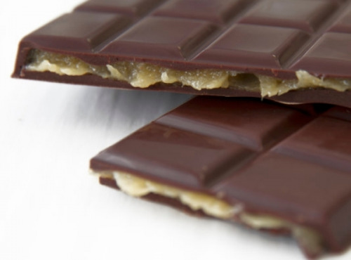 Compagnie Générale de Biscuiterie - Tablette Chocolat Noir Fourrée Caramel Gingembre