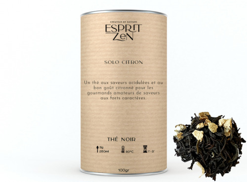 Esprit Zen - Thé Noir "Solo Citron" - citron - Boite 100g