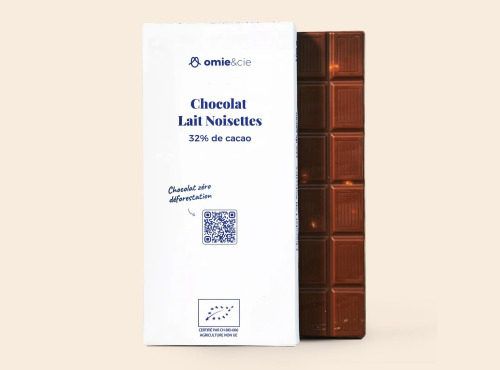Omie - DESTOCKAGE - Chocolat lait 32% noisettes - 100 g
