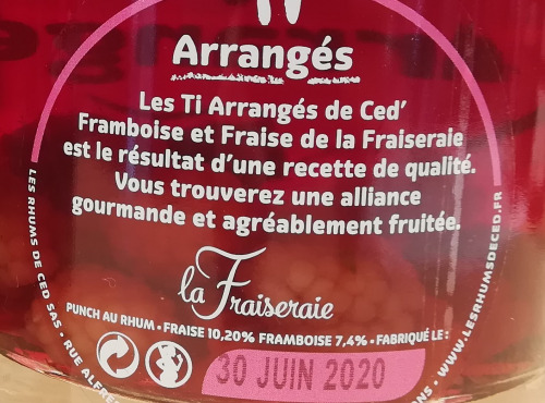 La Fraiseraie - Rhum Fraise Framboise