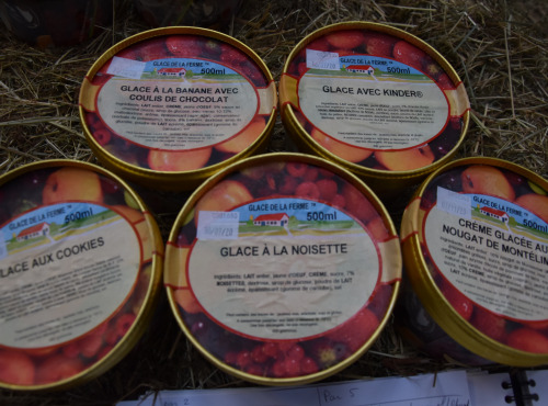Les Glaces de la Promesse - Colis Craquant : Glace Kinder, Noisette, Nougat De Montélimar, Cookies Et Banane Chocolat - 5x 500ml
