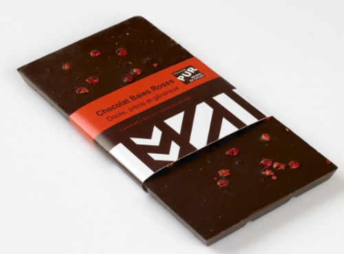 Maison Le Roux - Tablette De Chocolat Noir Baies Roses : 65% De Cacao