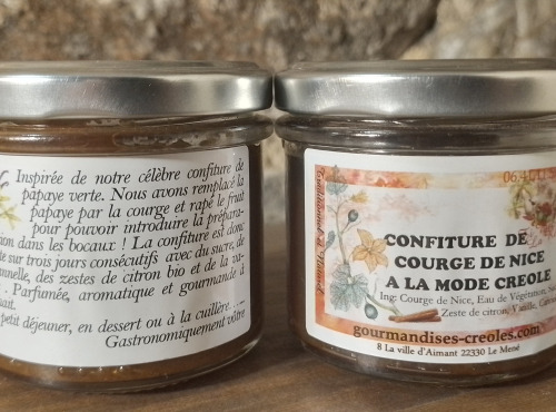 Gourmandises Créoles - CONFITURE DE COURGE A LA MODE CREOLE
