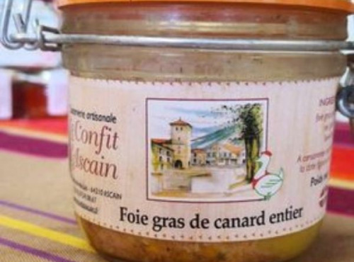 Le Confit d'Ascain - foie gras de canard entier fermier 315g canard issu de l'exploitation familiale