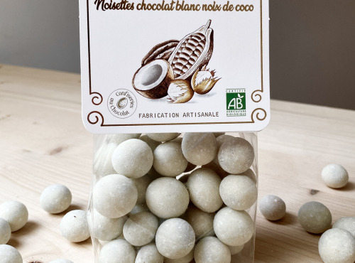 Cocoripop - Noisettes chocolat blanc noix de coco 100g