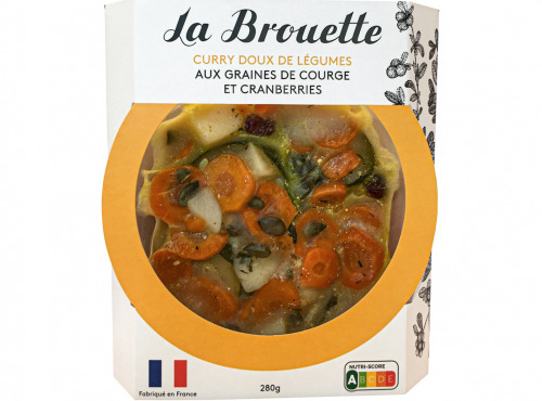 La Brouette - Pour 1 Pers. - Curry doux de légumes, graines de courge et cranberries - Convient aux végétariens
