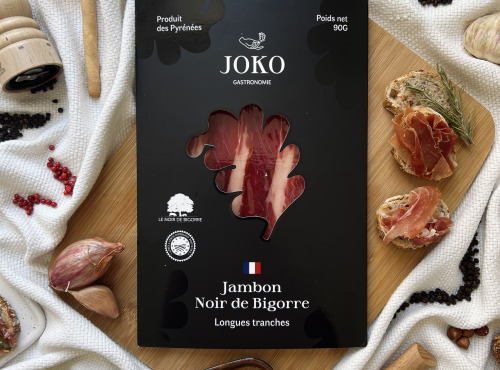 JOKO Gastronomie Sauvage - Longues tranches Porc Noir de Bigorre AOP - 24 mois d'affinage