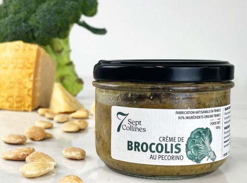 Sept Collines - Tartinable apéritif - Crème de Brocolis au Pécorino 200 g