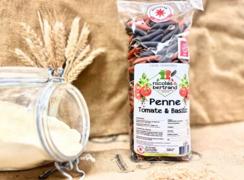 Nicolas & Bertrand - Pâte Fermière Penne tomate basilic - 500gr