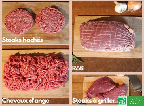 La Ferme DUVAL - [Précommande] Colis été steaks hachés de Bœuf Bio rôti - 10 kg