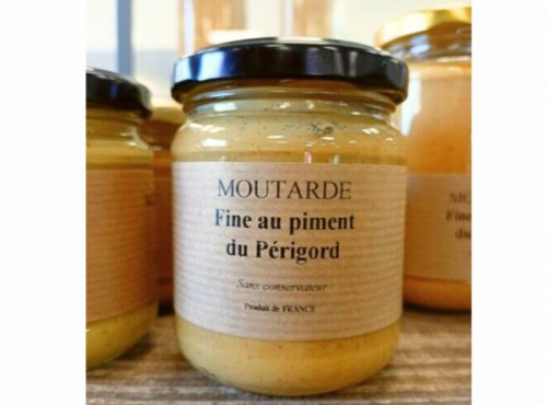 Piments et Moutardes du Périgord - Moutarde fine au piment du Périgord 350g