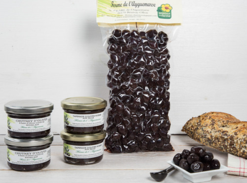 La Ferme de l'Ayguemarse - Apéro Olive Noire de Nyons : olives, chutney x2, tapenade x2
