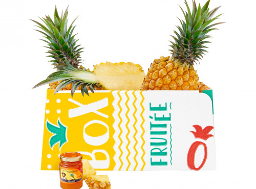 La Box Fruitée -  Fruits de la Réunion - Box Queen Victoria - 3 Ananas et 1 Confiture