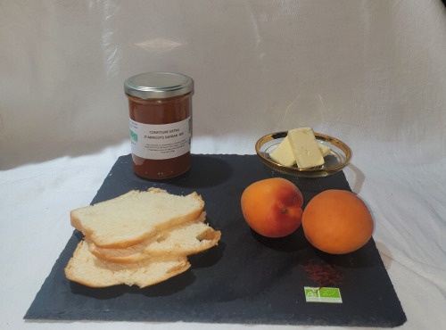 La Ferme du Montet - Confiture Extra d'abricots safran BIO - 220 g