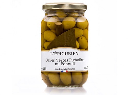L'Epicurien - Olives Vertes Picholine au Fenouil - 380g