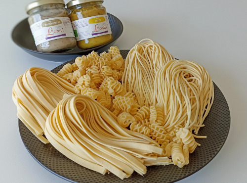 Lioravi, l'authentique pâte fraîche ! - [Précommande] Colis de pâtes BIO avec ses sauces Champignons et Curry BIO