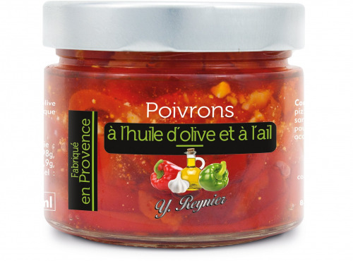 Conserves Guintrand - Poivrons À L'huile D'olive Et À L'ail Yr-  Bocal 314ml X 12