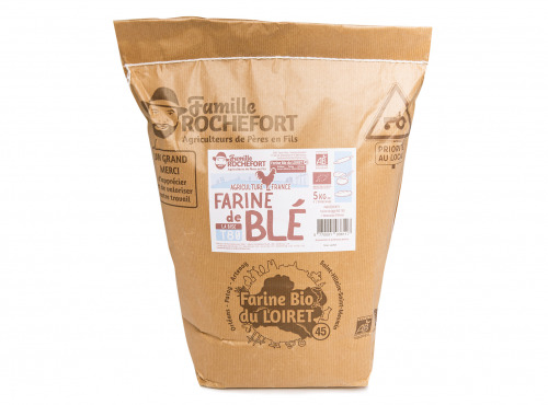 Famille Rochefort - Farine de blé bio T80 (bise) 5 kg