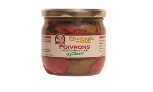Conserves Guintrand - Poivrons À L'huile D'olive Et À L'ail - Bocal 370 Ml