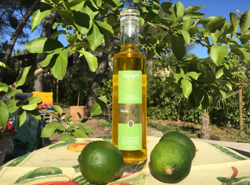 Huile des Orgues - Huile d'Olive Parfumée au Citron et Citron Vert - 200 ml